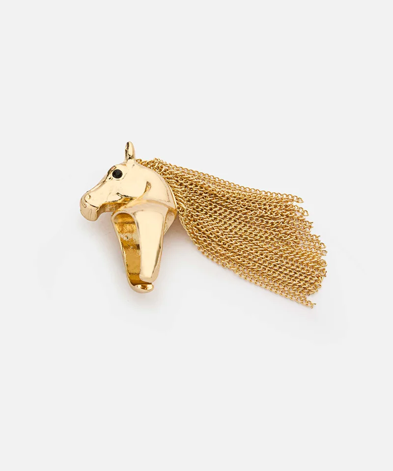 Ipekyol  Horse Ring with Drop Chain Detail for Women | Best Price UAE