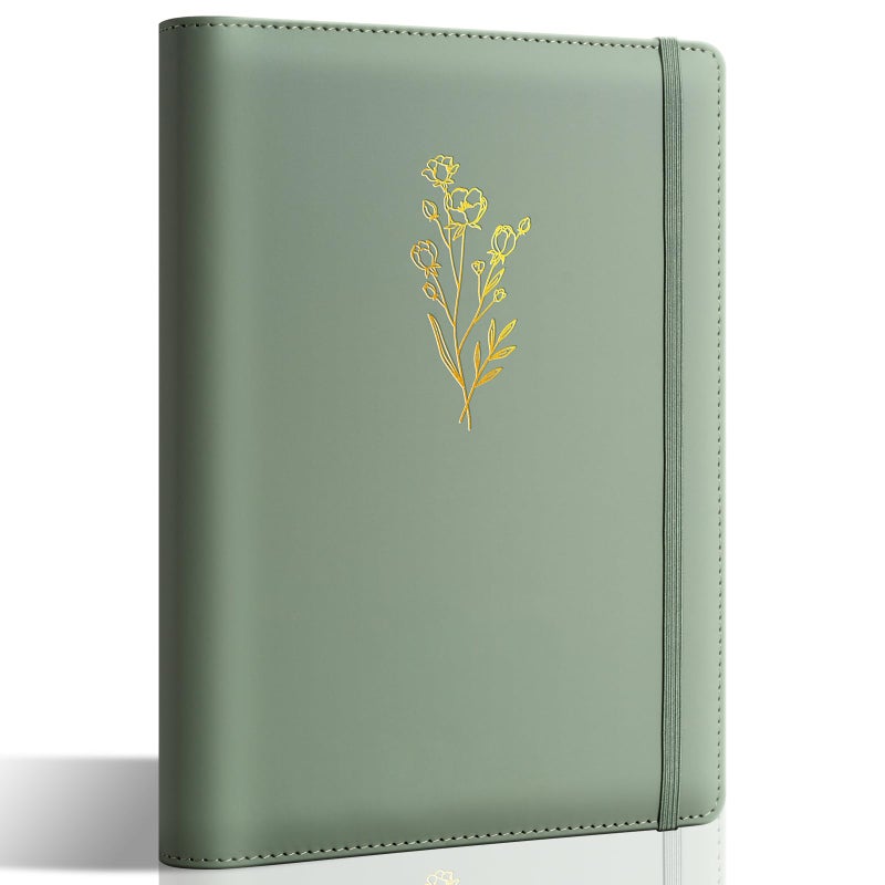 Ovesmusl Aesthetic A5 Binder 6 Ring Refillable Notebook Planner Cover Small 0.8 Inch Loose Leaf Binder for Journaling or Collections Refillable Notebook Holder with Pocket - Image 1