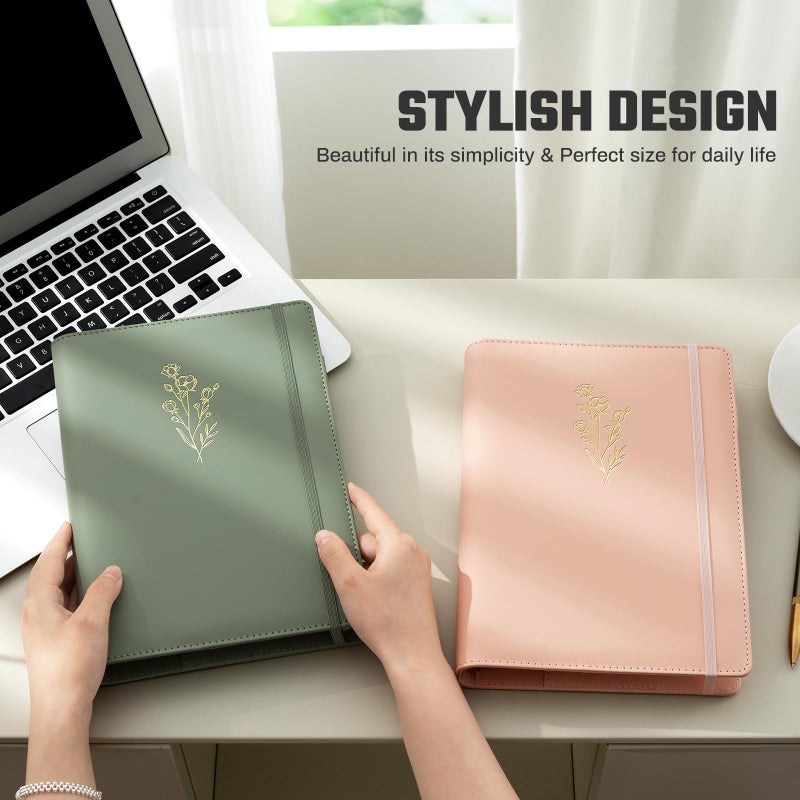 Ovesmusl Aesthetic A5 Binder 6 Ring Refillable Notebook Planner Cover Small 0.8 Inch Loose Leaf Binder for Journaling or Collections Refillable Notebook Holder with Pocket - Image 4