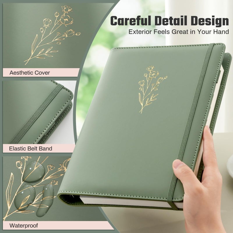Ovesmusl Aesthetic A5 Binder 6 Ring Refillable Notebook Planner Cover Small 0.8 Inch Loose Leaf Binder for Journaling or Collections Refillable Notebook Holder with Pocket - Image 5