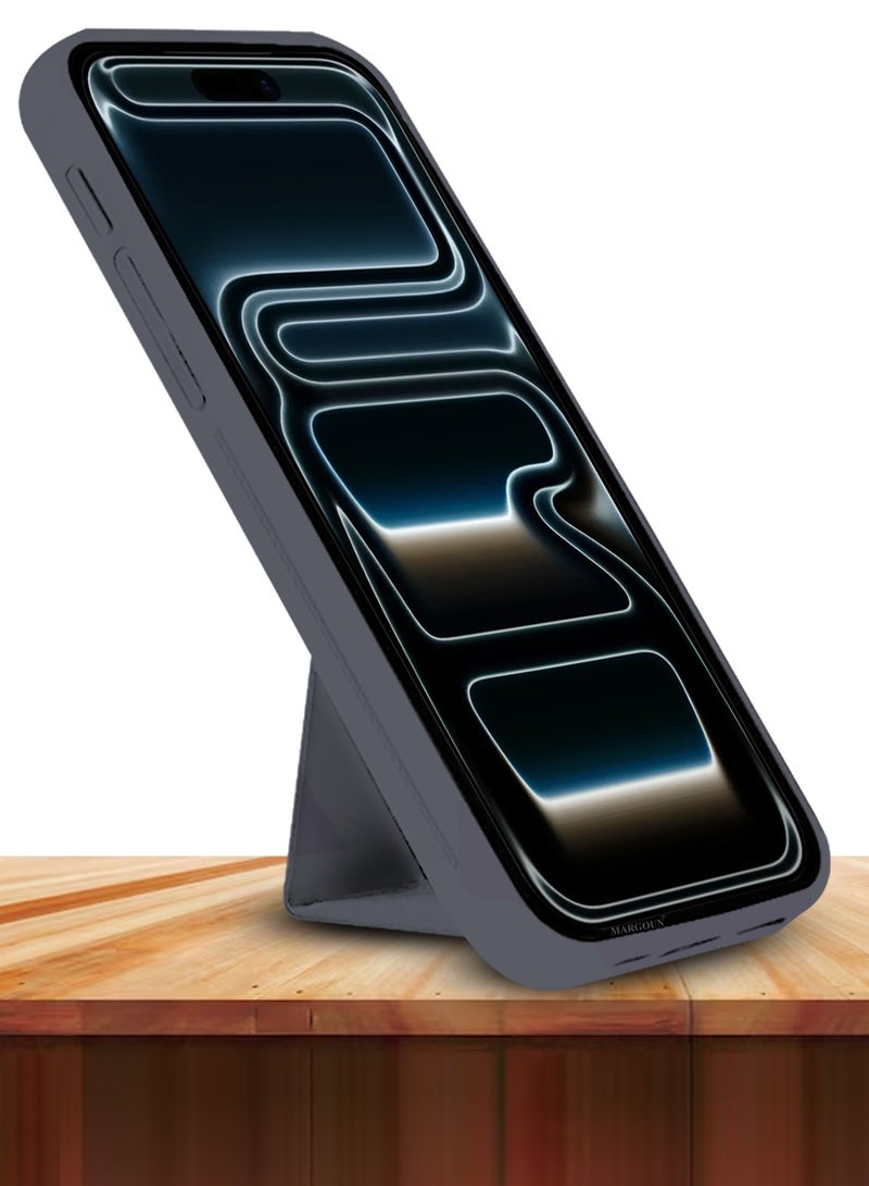 2 Packs Premium PU Leather Case for iPhone 17 Pro Max with Stand Function Shockproof and Anti Scratch Finger Grip with 3D Screen Protector - Image 5