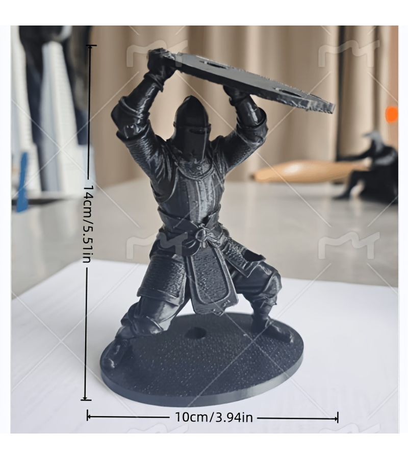 Black Medieval Samurai Pen Holder With Shield And Arrows Desktop Decor Gift - Image 2