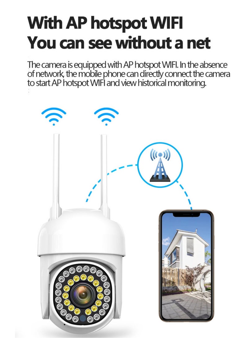 Generic Waterproof wireless wifi home outdoor surveillance camera outdoor PTZ remote HD Night vision indoor and outdoor - Image 3