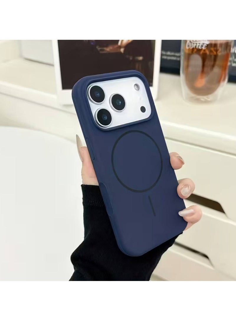 Silicone Case for iPhone 17 Pro Case with MagSafe, Supports Magnetic Charging, Slim Liquid Silicone Case, Shock Proof Protection, (Dark Blue). - Image 1