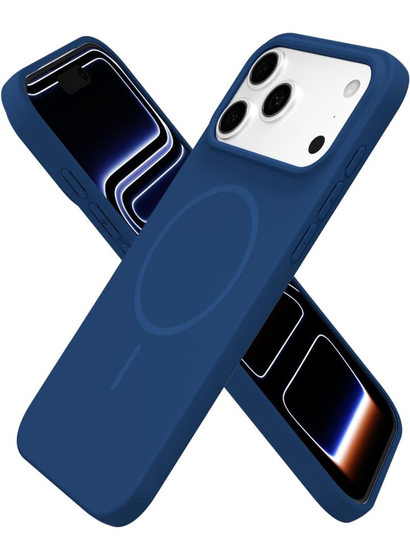 ACLIX Silicone Case for iPhone 17 Pro Case with MagSafe, Supports Magnetic Charging, Slim Liquid Silicone Case, Shock Proof Protection | Navy Blue - Image 1