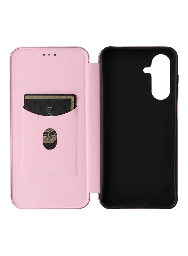 إيروريكس جراب لهاتف Samsung Galaxy A26 5G مصنوع من ألياف الكربون وجلد قابل للطي - Image 4