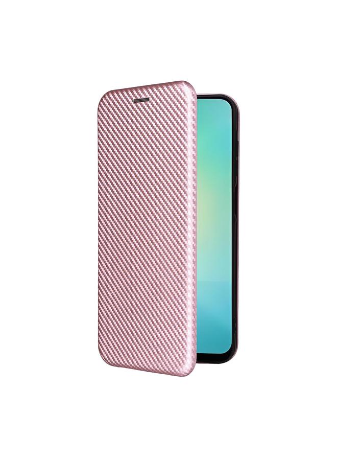 إيروريكس جراب لهاتف Samsung Galaxy A26 5G مصنوع من ألياف الكربون وجلد قابل للطي - Image 2