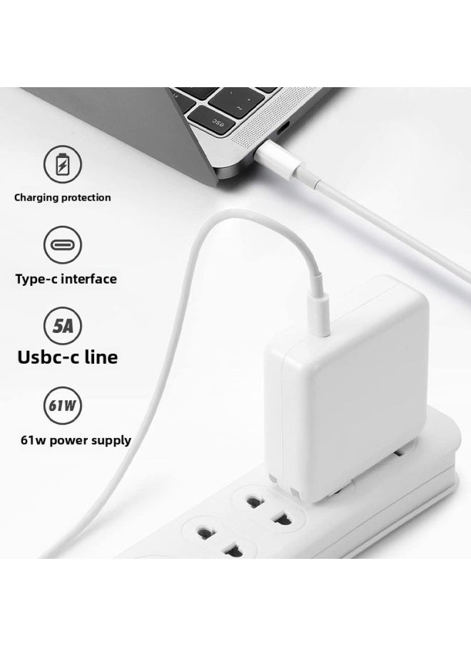Generic - Macbook Notebook Power Adapter Multi-purpose Direct Charging Power Cord For Apple Computer Charger-Color:Us Regulations-Specifications:61w-c (excluding Wire) - Image 1