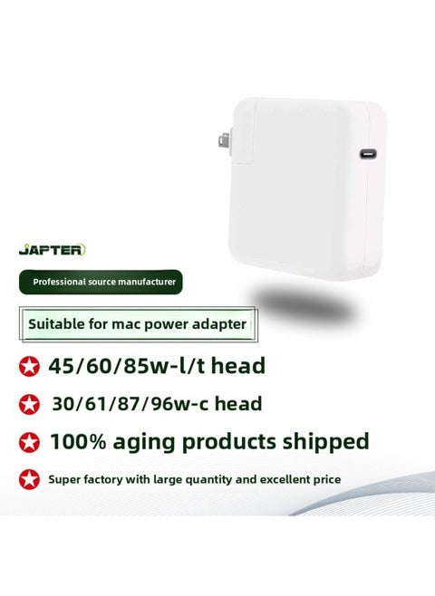 Macbook Notebook Power Adapter Multi-purpose Direct Charging Power Cord For Apple Computer Charger-Color:Us Regulations-Specifications:61w-c (excluding Wire)