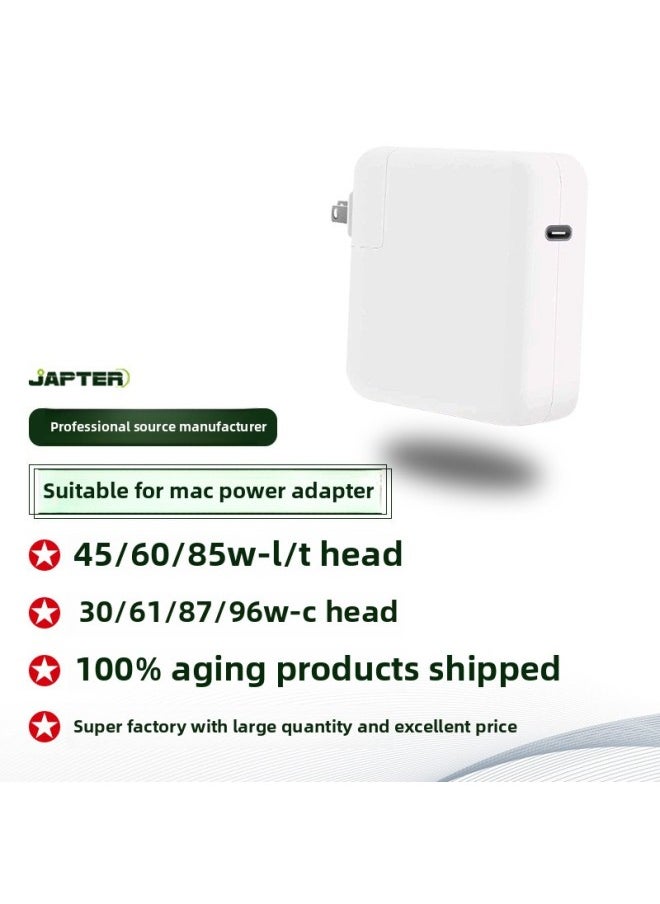 Generic - Macbook Notebook Power Adapter Multi-purpose Direct Charging Power Cord For Apple Computer Charger-Color:Us Regulations-Specifications:61w-c (excluding Wire) - Image 1