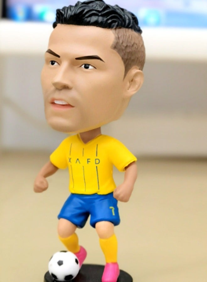 EBMINI Creative Shaking Head Football Star Doll Car Ornament 
