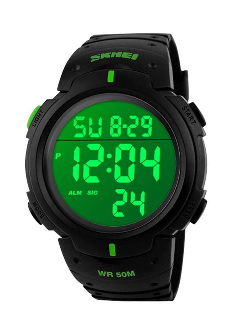 SKMEI - SKMEI 1068 Multifunction Sport Watch For Men Black-Green - Image 1