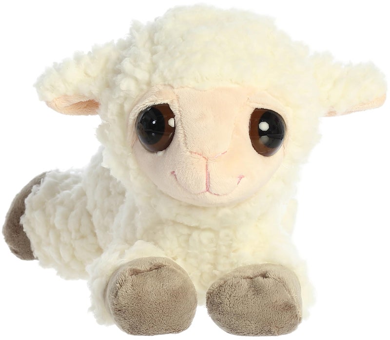 AuroraÂ® Enchanting Dreamy Eyesâ„¢ Lea Lamb Stuffed Animal - Captivating Gaze - Aesthetic Appeal - White 8 Inches - Image 2