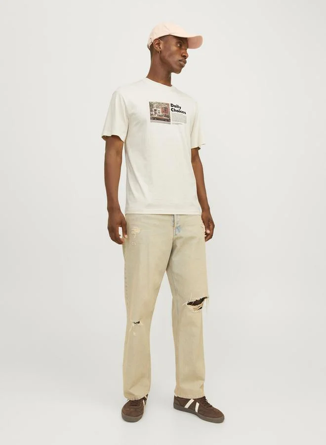 JACK & JONES Photo Print Crew Neck T-Shirt