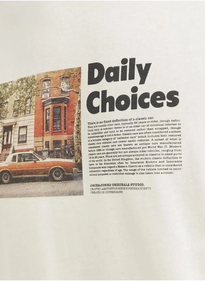 JACK & JONES Photo Print Crew Neck T-Shirt