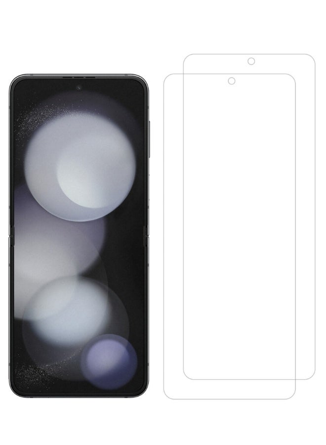 DUSALA 2 Pack For Samsung Galaxy Z Flip 5 Screen Protcetor Scratch and Shatter Resistant Anti Bubble Glass - Image 3