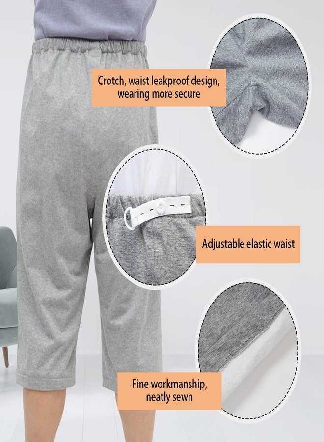 Lmaray Adult Diaper Incontinence Trousers, TPU Patient Care Pants for Men/Women, Reusable Adaptive Apparel, Asian 2XL= US L - Image 3