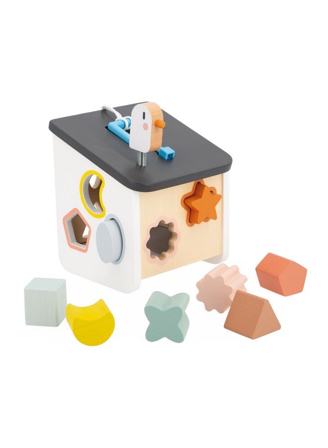 Janod Sweet Cocoon - Wooden Bird House Shape Sorter - 9 Piece Set - Ages 18 Months - 3 Years - J04062 - Image 2