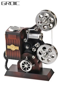 GROIC Retro Film Movie Projector, Projector Figurine Statue Music Multifunctional Designed Jewelry Music Box with Mirror for Birthday Home Decor  - Image 1