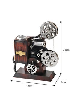 GROIC Retro Film Movie Projector, Projector Figurine Statue Music Multifunctional Designed Jewelry Music Box with Mirror for Birthday Home Decor  - Image 2