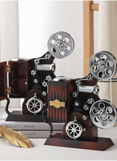 GROIC Retro Film Movie Projector, Projector Figurine Statue Music Multifunctional Designed Jewelry Music Box with Mirror for Birthday Home Decor  - Image 3
