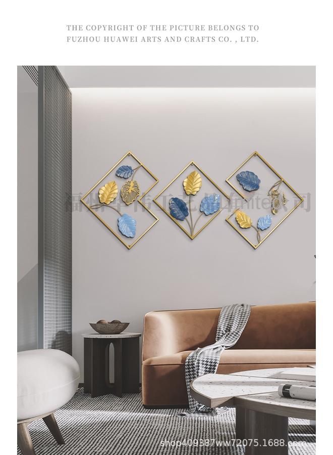 Bluejw Metal New Wrought Iron TV Sofa Background Wall Decorative Pendant Wall Decoration - Image 3