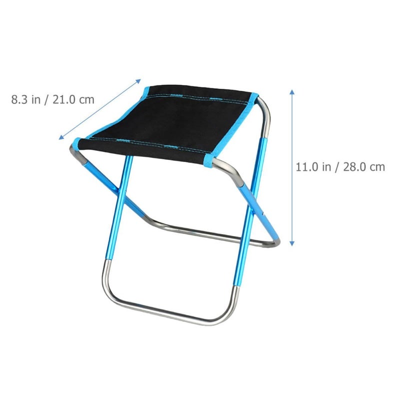 Blue Lightweight Folding Stool Portable Outdoor Seat for Camping Fishing Beach Travel BBQ - Image 4
