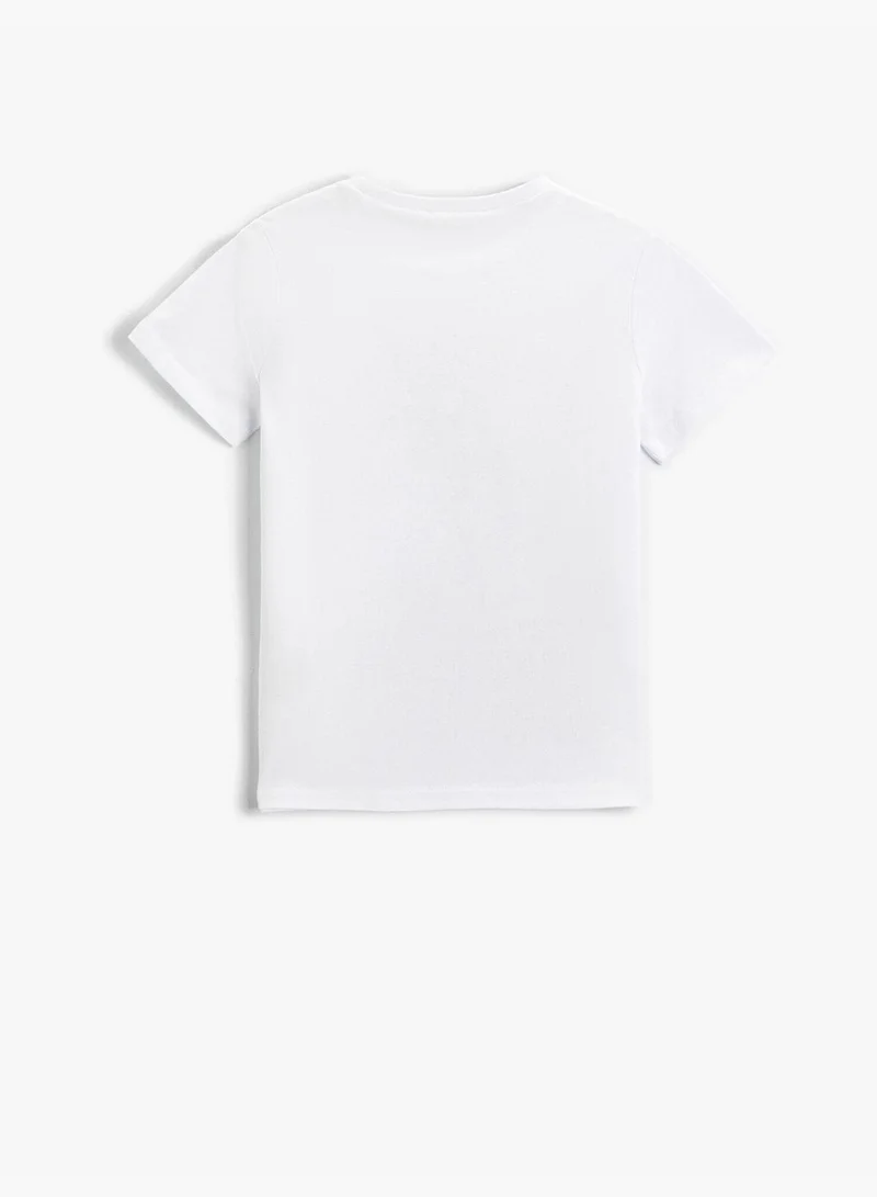 كوتون Summer Themed Printed Short Sleeve T-Shirt Cotton