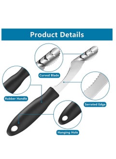 NIBEMINENT Pepper Corer, Stainless Steel Chili Corer Remover kitchen Tool with Serrated Slice and Rubber Handle Easily Seed or off Vegetables tops for Barbecue Roasting Peppers  - Image 2