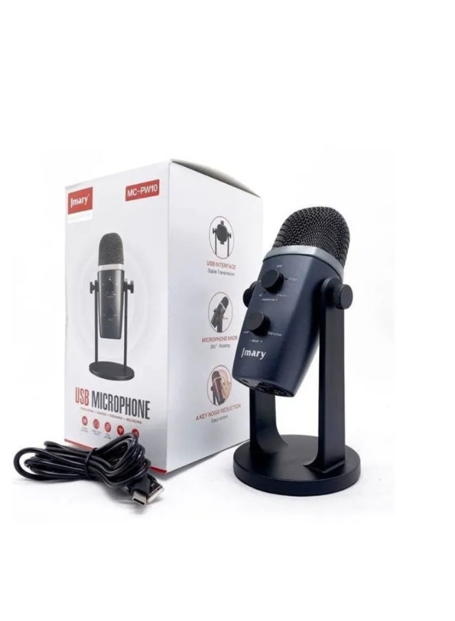 JMARY MC-PW10 USB Desktop Cardioid Noise Reduction Microphone - Image 2