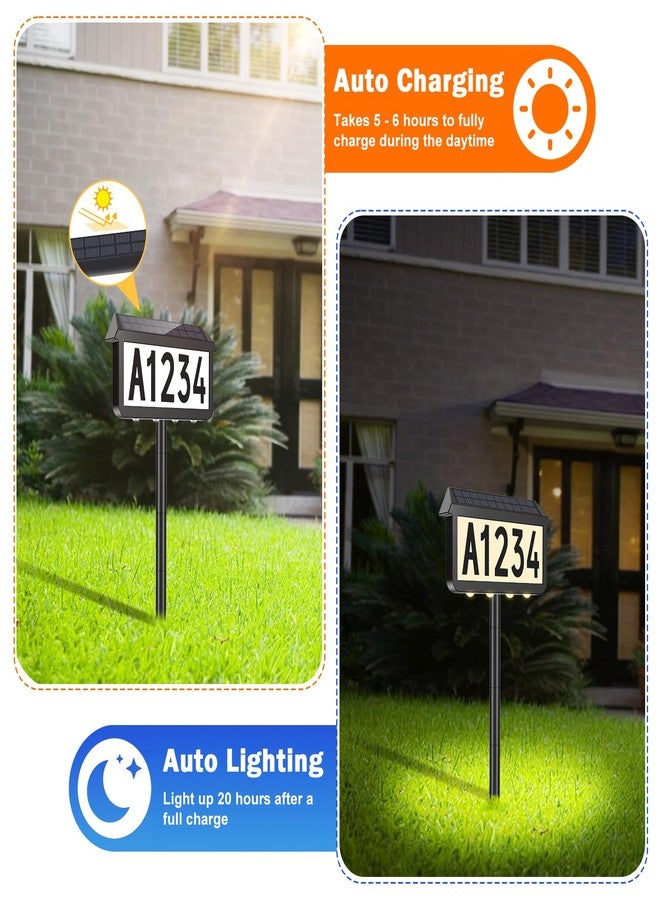 Brightever Solar Address Signs, House Number for Outside Waterproof, 3-Color LED Illuminated Address Plaques with Stake, Wall Mounted Solar Powered Light Up Address Numbers for Houses, 1-Pack - Image 5