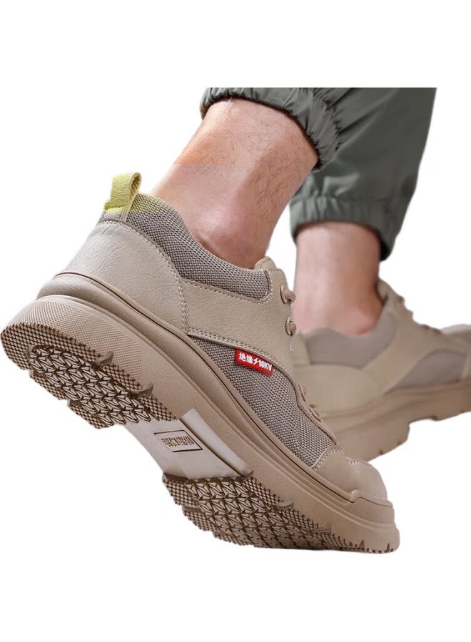 JUNBU Safety Shoes For Men, Insulated Electrician Plastic Toe Cap, Anti-Smashing, Puncture-Resistant, Non-Slip Work Functional Shoes 1115Fsr Size 43 - Image 1