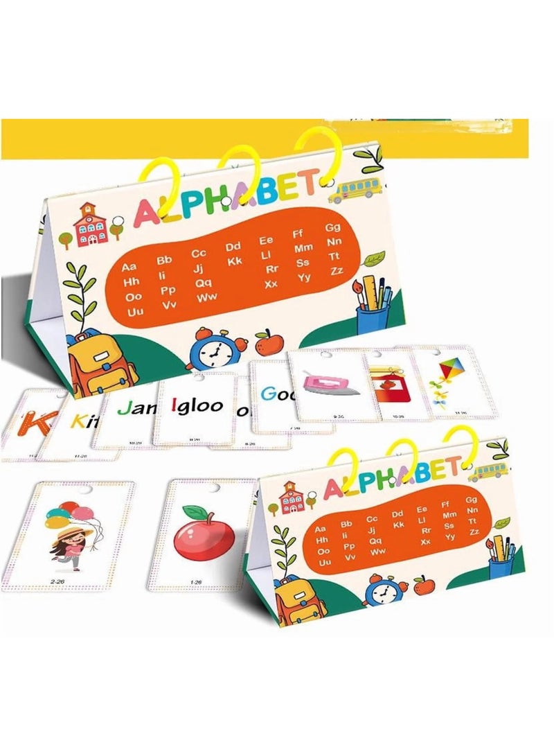 كابسترو بطاقات الحروف الأبجدية للأطفال – مجموعة بطاقات مكتبية لتعلم اللغة الإنجليزية المبكرة للأطفال | التعرف على الحروف، التعرف على الصوتيات، ولعبة تعليمية بدون شاشة – حروف الأبجدية - Image 3