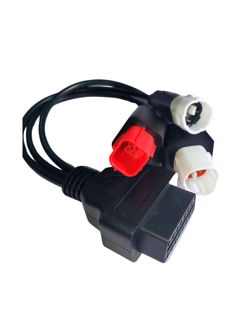 Yamaha 3pin+4pin+6pin Motorcycle OBD Diagnostic 4pin CANBUS cable and 3pin for Kline Euro5 OBD2 6 Pin 3 in 1 Plug Adapter Cable - Image 1