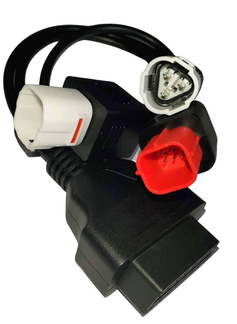 Yamaha 3pin+4pin+6pin Motorcycle OBD Diagnostic 4pin CANBUS cable and 3pin for Kline Euro5 OBD2 6 Pin 3 in 1 Plug Adapter Cable - Image 3