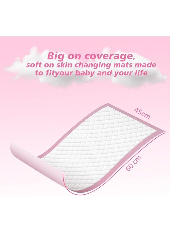 Cute 'n' Cuddle Disposable Changing pads Pink (Pack Of 90) for Baby 60 cm X 45 cm Soft Ultra Absorbent Waterproof Diaper Mess-Free Changing Mat Liners Baby Changing Mat Cover Bed Pads & Disposable Changing pads Pink (Pack Of 150) for Baby 60 cm X 45 cm Soft Ultra Absorbent Waterproof Diaper Mess-Free Changing Mat Liners Baby Changing Mat Cover Bed PadsBundle - Image 4