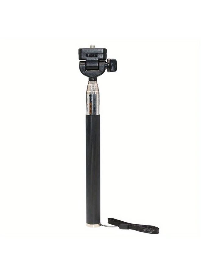 عصاي سيلفي محمولة صغيرة سوداء قابلة للتلسّط حامل هاتف قابل للتعديل للكاميرا - Image 5