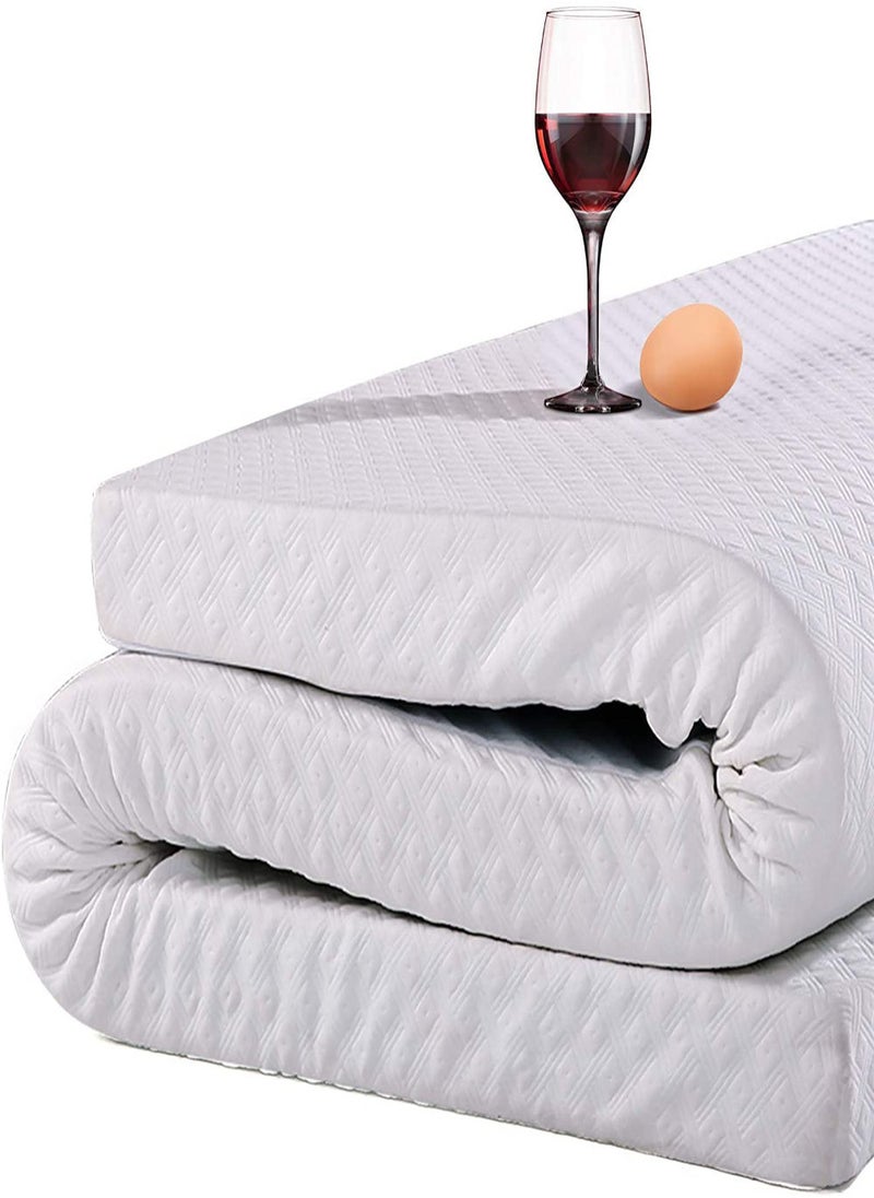 VITAL - VITAL Memory Foam (Visco) Mattress Topper Height of 5 cm With Removable Knitted Fabric Cover (Single - 90 x 200) - Image 1