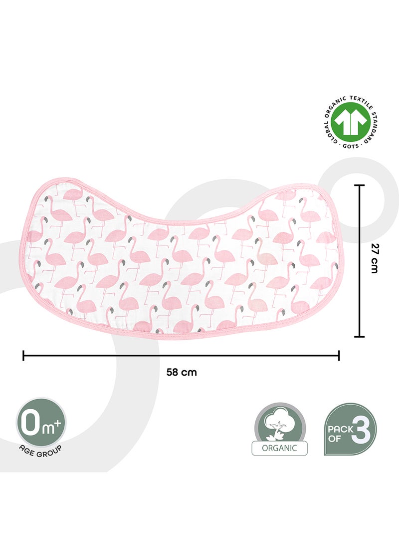 Moon Pack Of 3 Organic Burpy Cloth 8 Layer - Image 3