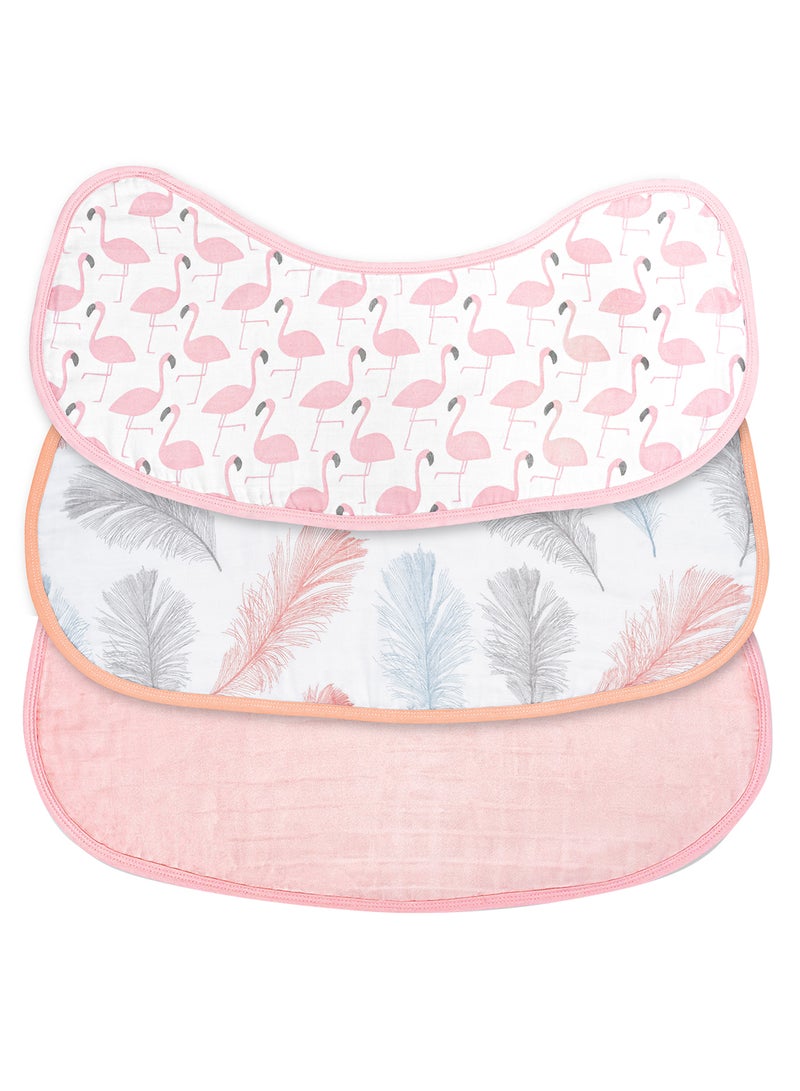 Moon Pack Of 3 Organic Burpy Cloth 8 Layer - Image 1