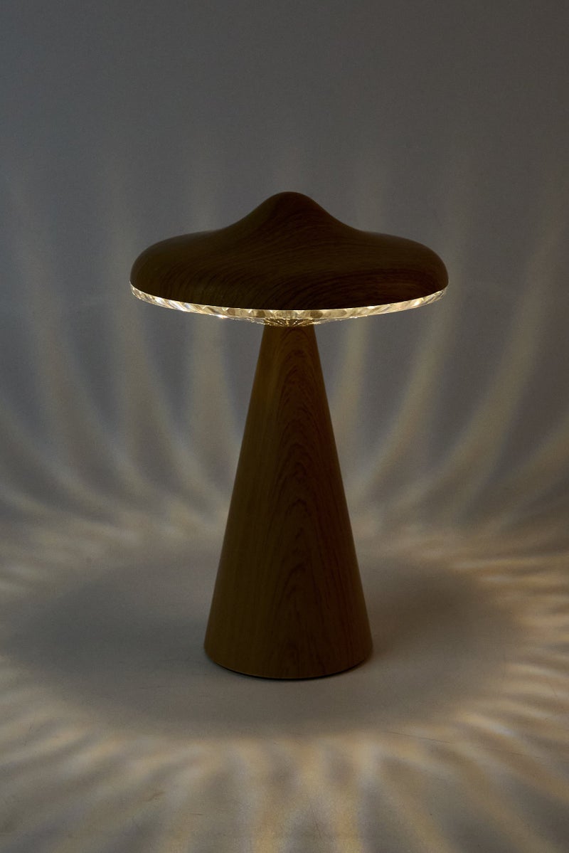 Muy Mucho Mushroom Led Table Lamp With Touch Switch, Brown - Image 4