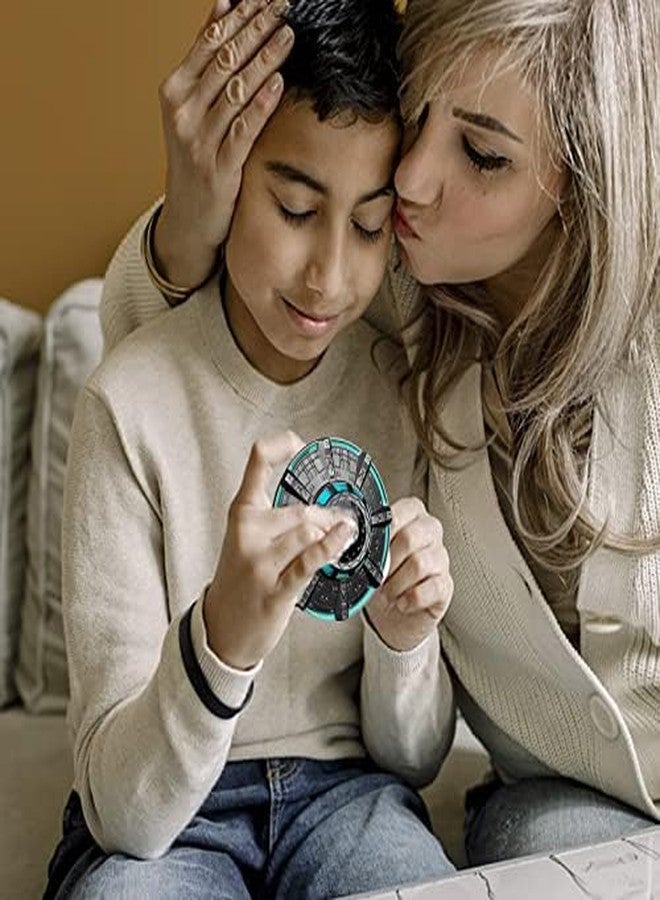 Amarlozn UFO Fidget Spinner Toy for Kids Adults, Metal Space Desk Toy, Cool Spaceship EDC Gadgets Stress Relief, Christmas Stocking Stuffer, Birthday Party Favor Gifts for Classroom Office - Image 4