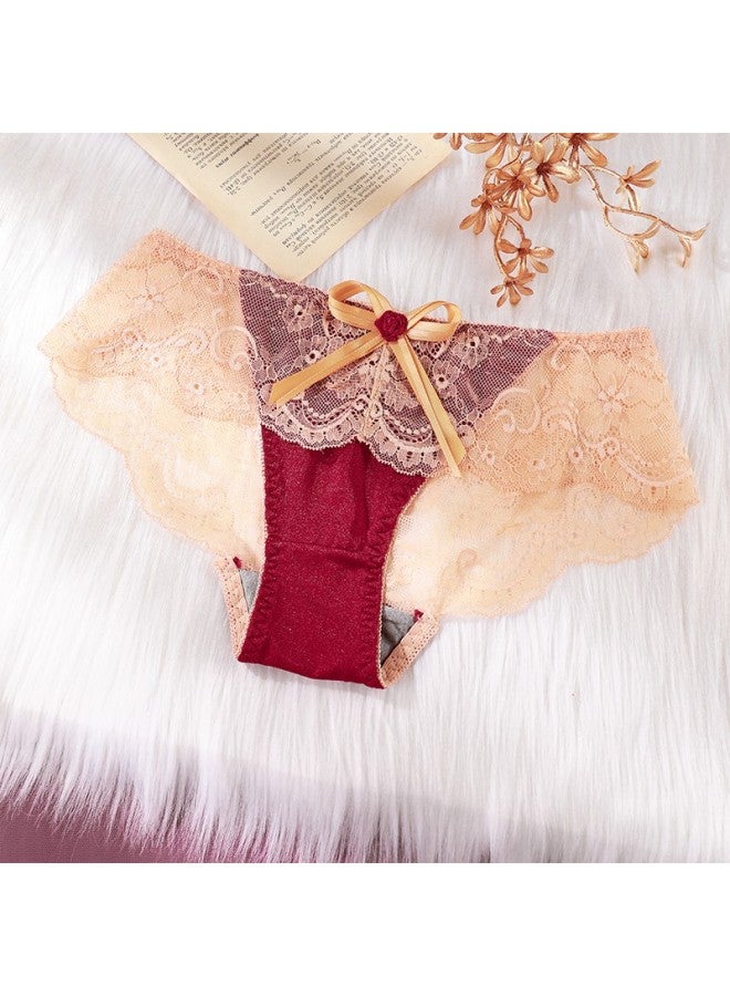 LANG SHA Langsha Red Women's Lingerie Bra, Zodiac Year, Thickened Cups, For Small And Large Breasts, Wedding Celebration, Palace Style Bra Set, 34c  - Image 5