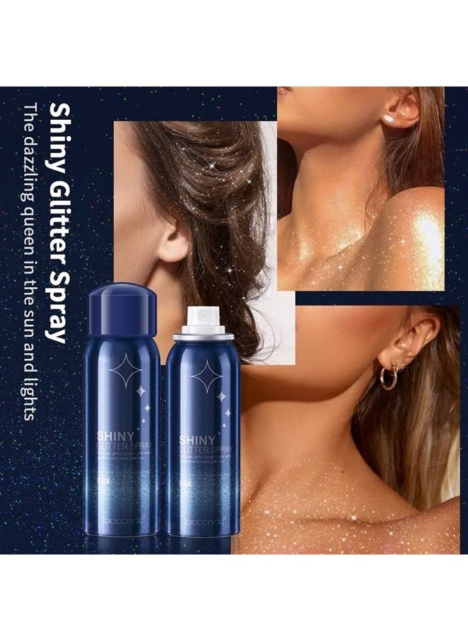 ibcccndc - Ibccndc Glitter Spray Shimmer Silver Glitter Hairspray for Women Tiktok, Hair and Body Glitter Spray - Image 1