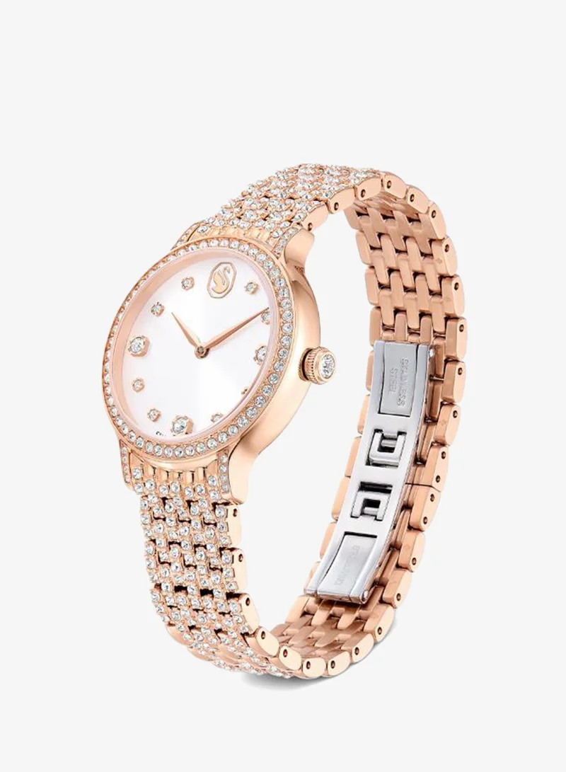 Swarovski  Imber Professional Plated Stainless Steel White Dial Analog Watch for Women | Best Price UAE