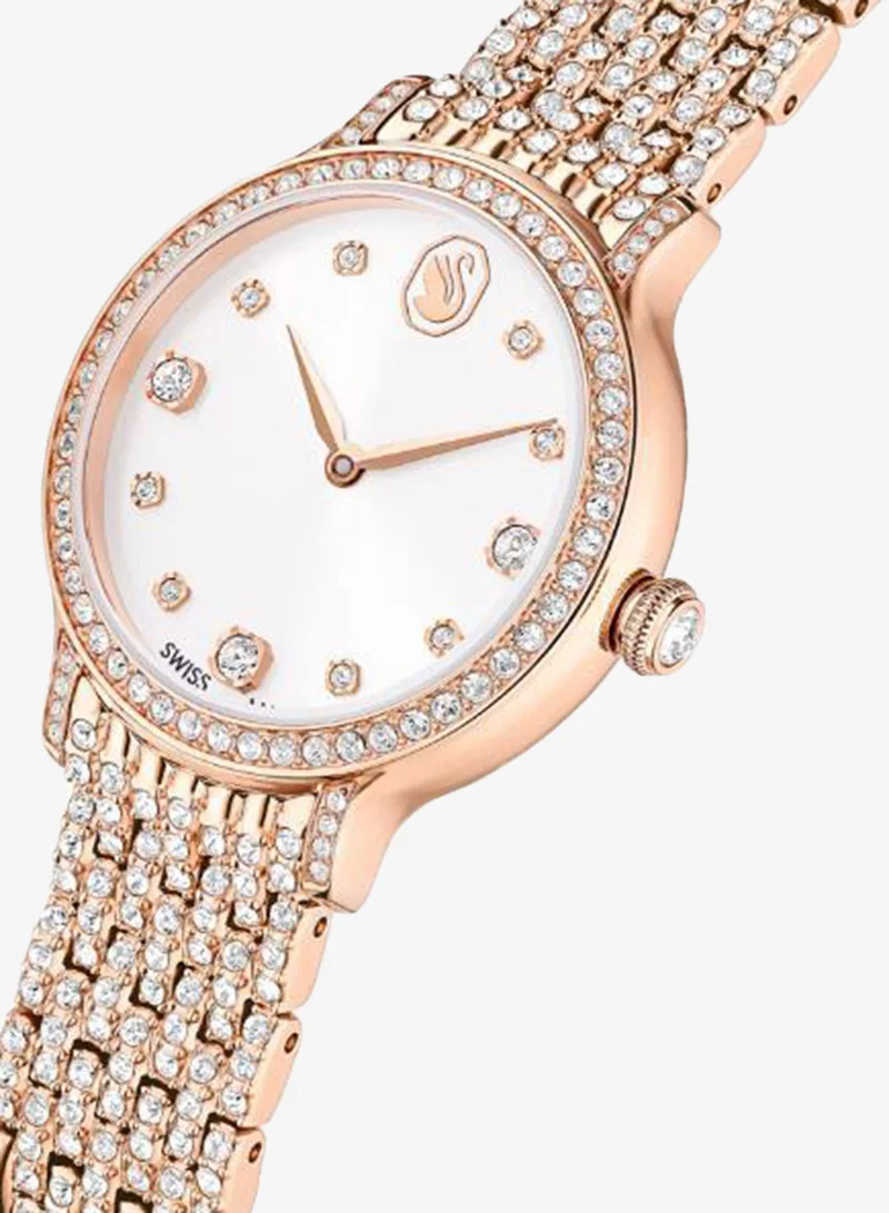 Swarovski  Imber Professional Plated Stainless Steel White Dial Analog Watch for Women | Best Price UAE