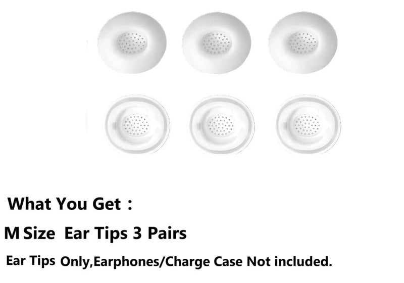 JNSA Replacement for Galaxy Buds 3 Pro Ear Tip, Earbuds Tips Silicone Ear Tips for Galaxy Buds 3 Pro, Earbuds Eartips Medium Size 3 Pairs,White 913w M - Image 4