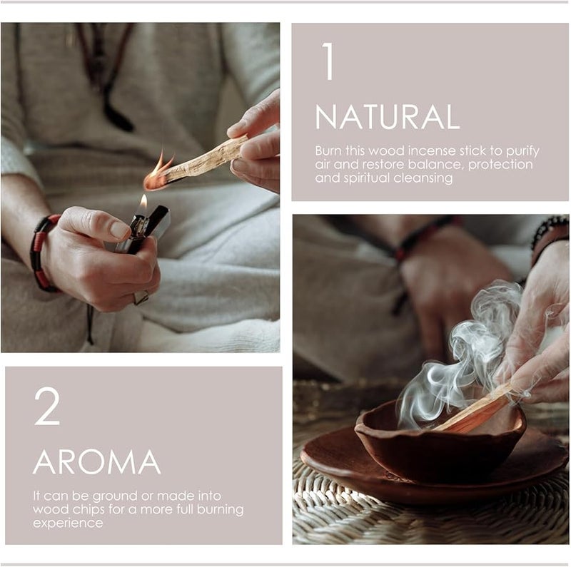 Natural Wood Incense Sticks 3 Pack for Meditation Yoga Aromatherapy Air Purifying Smudging - Image 5