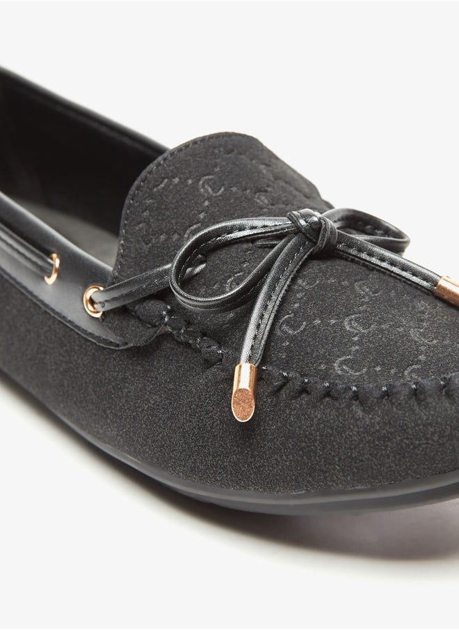 Le Confort - Women Suede Slip-On Mocassins with Bow Detail - Image 1