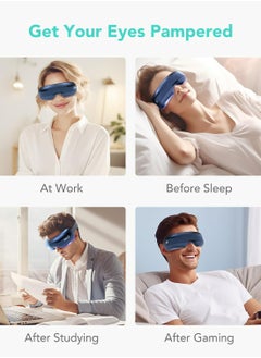 SKG SKG Eye Massager with Heat, Bluetooth Heated Eye Massager for Migraines Relief with Vision Window Music, Soothing Eye Care to Relax Eyes, E3 Pro  - Image 5